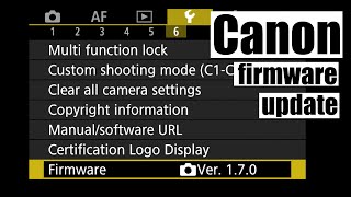 How to update Canon firmware | tutorial | english [4K]