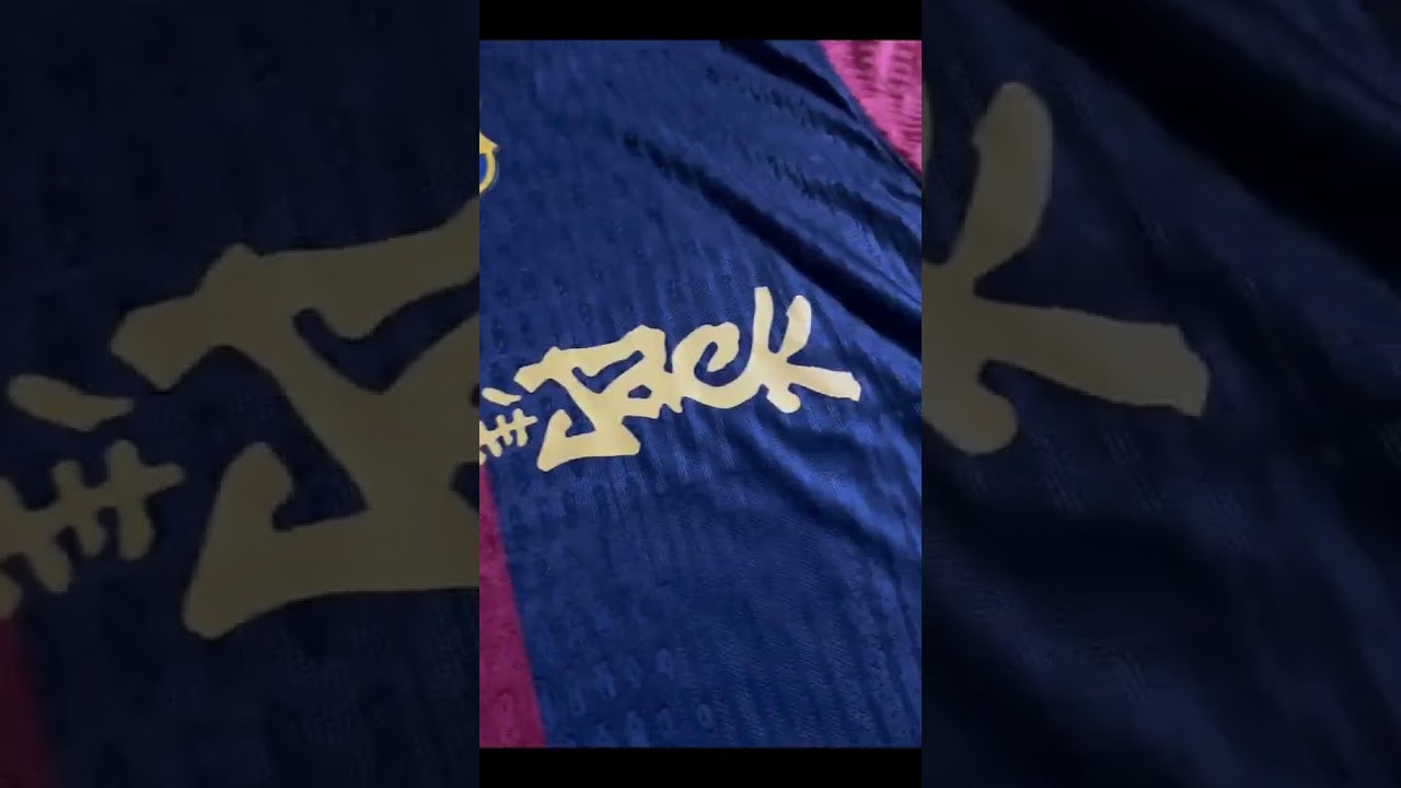 Camisa Barcelona Casa Cactus Jack - Jogador Manga Longa