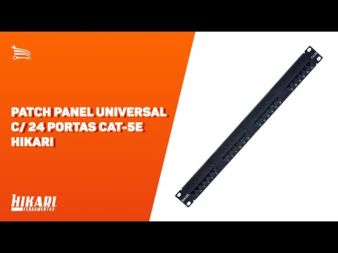 Patch Panel Universal com 24 Portas CAT-5E  - Video