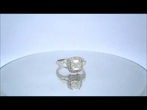 CUSHION CUT DIAMOND ENGAGEMENT RING ANTIQUE 2.04CTW - KNR INC - 197
