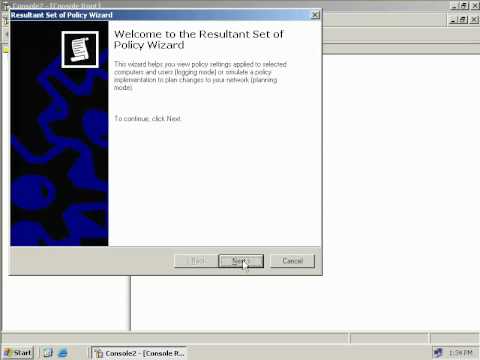 37 Resultant Set of Policy (RSOP).wmv