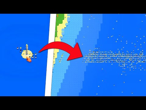 I Spawned 10,000 Humans In The Ocean - Worldbox
