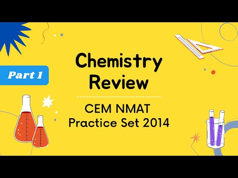 Chemistry Rationale CEM NMAT Practice Set 2014 | PART 1 | NMAT Chemistry Review by NMAT Study Buddy