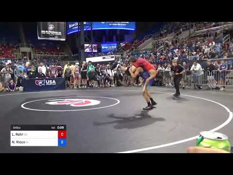 94 Lbs Quarterfinal - Lincoln Rohr, Ohio Vs Nathan Rioux, Indiana 10a7