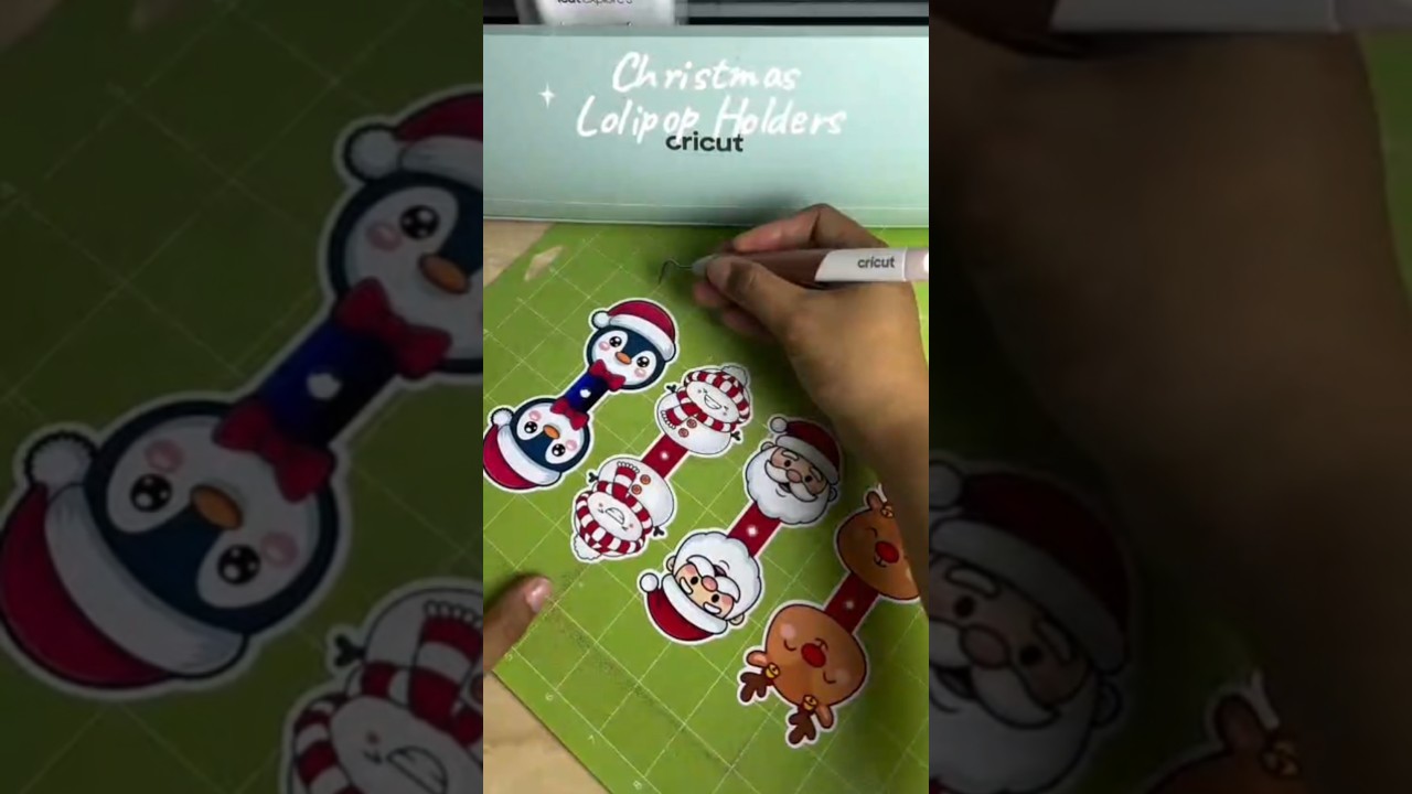 Christmas Lollipop Holder Printable 12 Kids Classroom Gift Cards, DIY Holiday Candy Favor #christmas