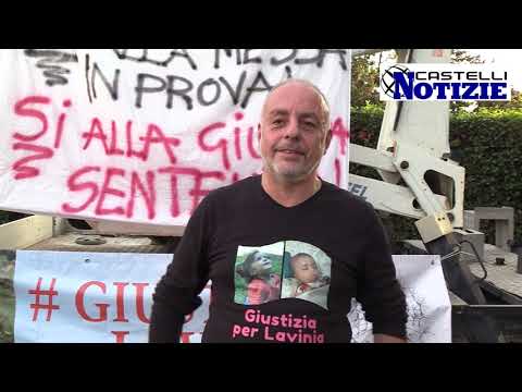 Velletri, Massimo Montebove commuove con la maglietta della sua Lavinia, prima e dopo il tragico incidente