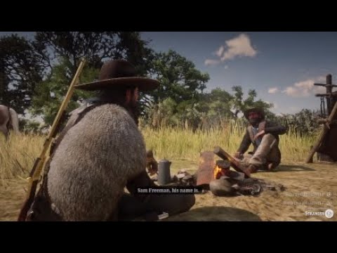 Red Dead Redemption 2 npc talks about sheriff freeman and shoot out at tumbleweed
