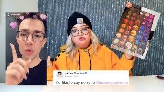 james charles APOLOGIZES to the girl who destroyed his palette