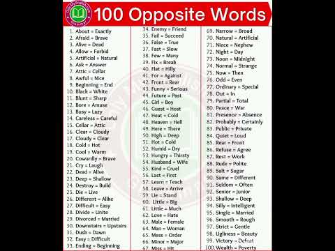 100 opposite Word