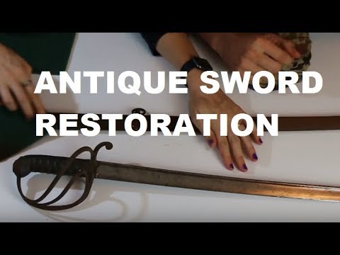 Restoring an antique cavalry officer's sword scabbard