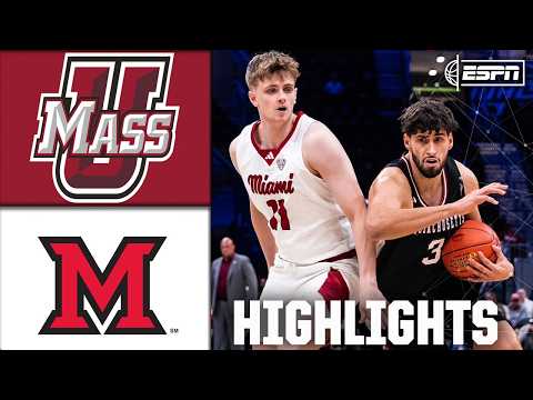 매사추세츠 미닛맨 VS 마이애미(오하이오) 레드호크스 | MAC 챔피언십 8강전 | 하이라이트 전체 | ESPN CBB