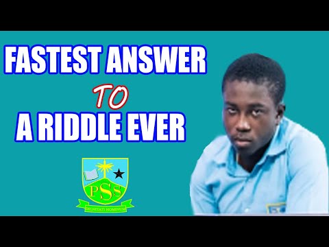 NSMQ 2022 | THE FASTEST ANSWER TO A RIDDLE SO FAR  BY ST. PETERS SHS