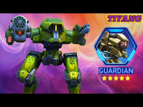 Hyper Greeny Guardian Gameplay with Minigun 16 and Chaingun 8 In Mech Arena 🔥🔥