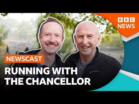 Adam Goes For Run With The Chancellor John Healey | BBC Newscast