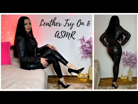 ASMR Leather Try On 🖤 Leather Pants & Leather Jacket...