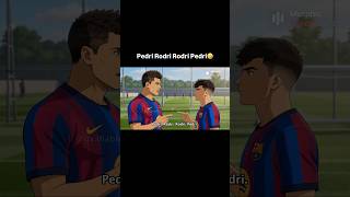 Rodri meeting Pedri at Barcelona’s Camp… #anime #football #barcelona