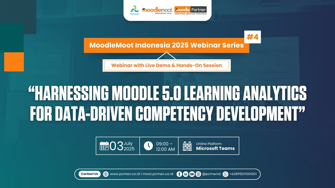 MoodleMoot Webinar Series #4 | Harnessing Moodle 5 0 Learning Analytics for Data Driven Competency