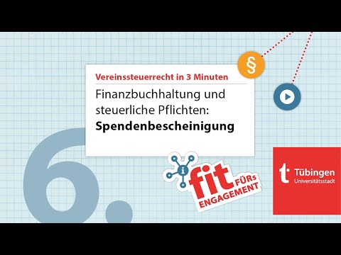 Vereinsrecht in 3 Minuten - 6. Spendenbescheinigung
