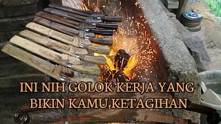 Download lagu Proses cara membuat golok tebas kerja berat dari per truk mp3