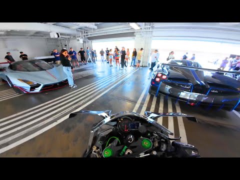 Taking My Ninja H2R To A Hypercar Event!