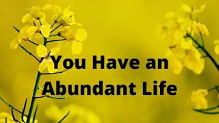 Part 3 (1) You Have An Abundant Life