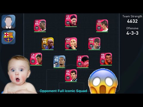 Mr.Amir Vs Opponent Full Iconic Squad Pes Mobile 2021 . Game Play 🔥