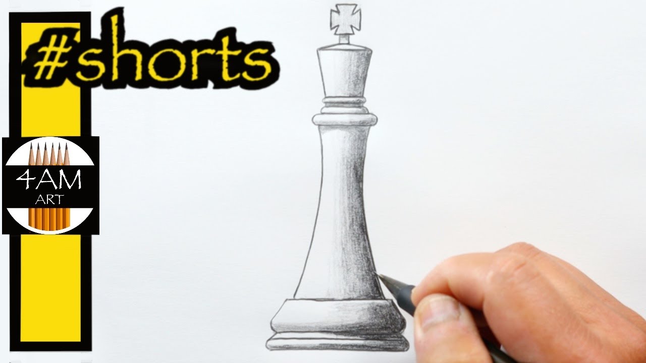 Drawing the Chess King #shorts #chess #king