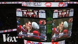 The kiss cam, behind the scenes