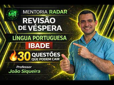 2ª REVISÃO DE VÉSPERA LÍNGUA PORTUGUESA — IBADE/SEDUC-RO 2026