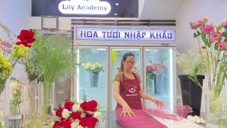 Dạy cắm hoa cho người mới bắt đầu. Bó Hồng. P6 học viện LiLy