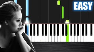 Video thumbnail of "Adele - Someone Like You - EASY Piano Tutorial by PlutaX - Synthesia"