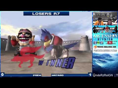 "Ascension 2/13/16" - prem (Falco) v. Matasd (Wario) - Losers Quarters
