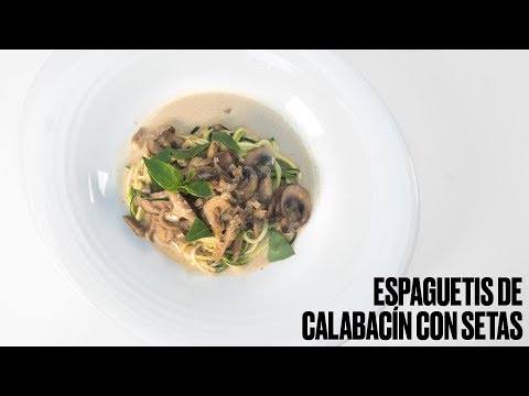 Espaguetis de calabacín con setas || Bolettus
