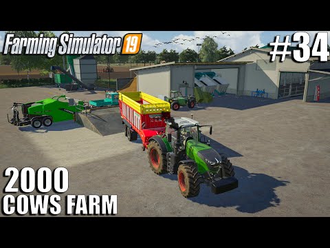 Installing a NEW Feeding system | 2000 Cows Farm | Timelapse #34 | Farming Simulator 19