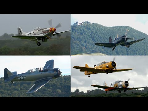 [4K] Vintage Aircraft & Warbird Departures – Hahnweide OTT 2025 