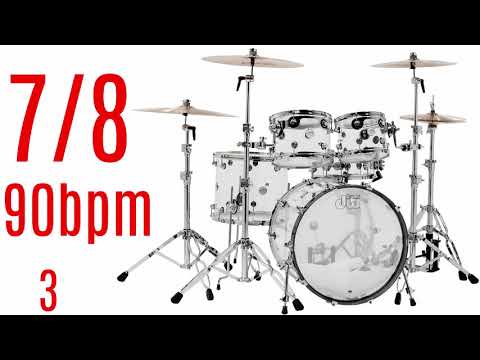 7/8 Odd Time beat Drums only Backing Track