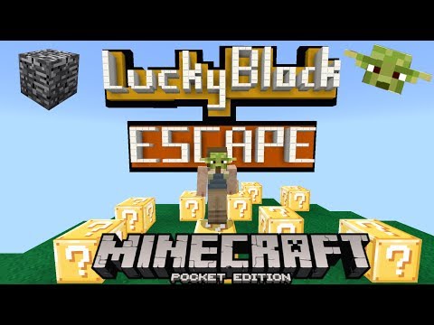 ELeternaL - LUCKY BLOCKS in Minecraft PE Bedrock Edition! | Lucky Block Escape - Custom Map ITA [EL]