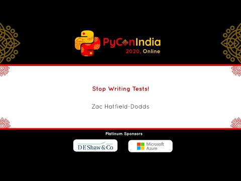 Talk: Stop writing tests! - Zac Hatfield-Dodds