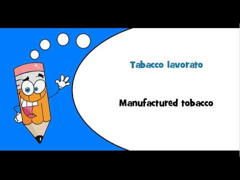 Italian words #Theme = Tobacco goods
