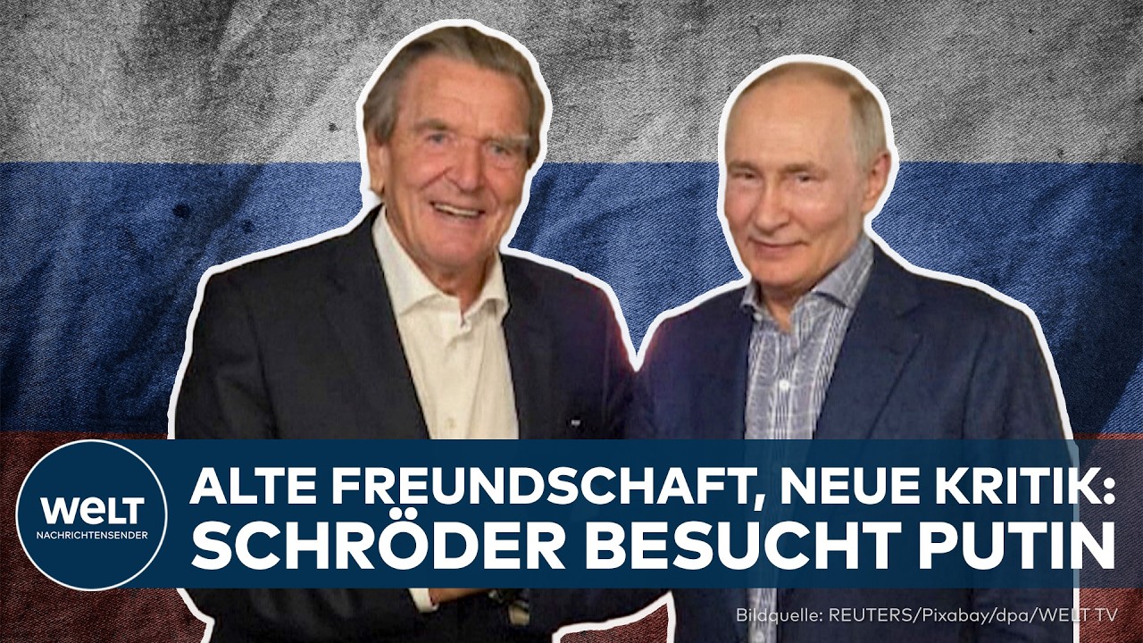 MOSKAU: Altkanzler Schröder besucht Putin zum 74. Geburtstag und löst erneut Kritik aus
