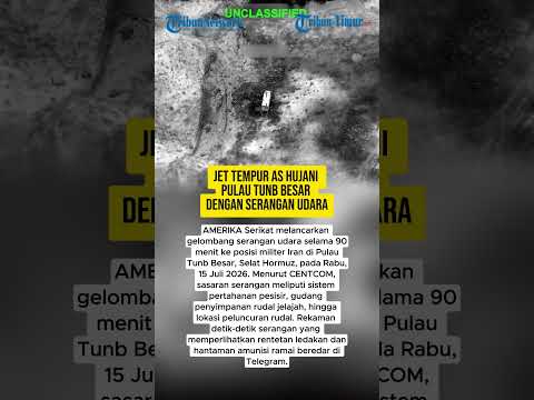 JET TEMPUR AS HUJANI PULAU TUNB BESAR DENGAN SERANGAN UDARA