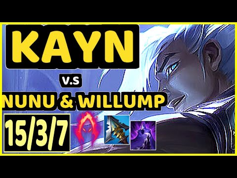KAYN vs NUNU & WILLUMP - QUADRAKILL 15/3/7 KDA JUNGLE GAMEPLAY - EUW Ranked MASTER