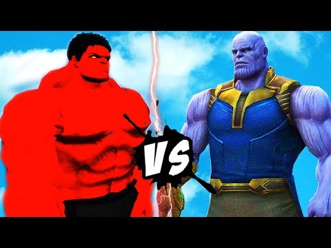 THANOS VS RED - HULK - EPIC FIGHT SCENE