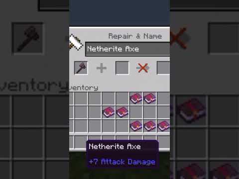 Best Enchantments to Make your Axe Overpowered in Minecraft | #shorts #minecraft