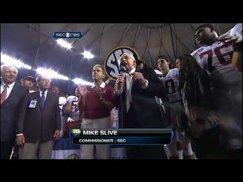 2012 SEC Championship Trophy Presentation