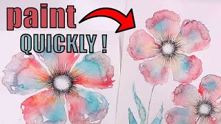 This WATERCOLOR technique WILL CHANGE how you PAINT flowers forever ! ~ Painting Lessons