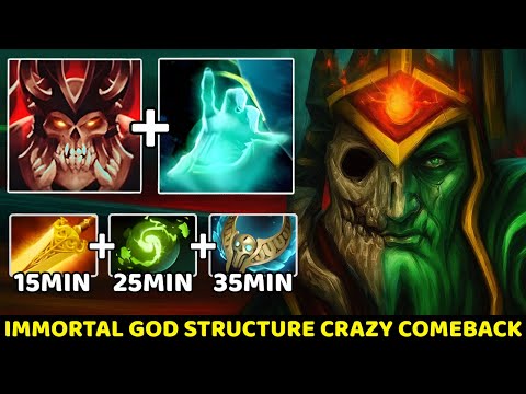 Wraith King Offlane – Radiance + Refresher Orb Immortal God Build Crazy Comeback Dota2