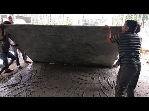 How to install big granite slabs in flooring