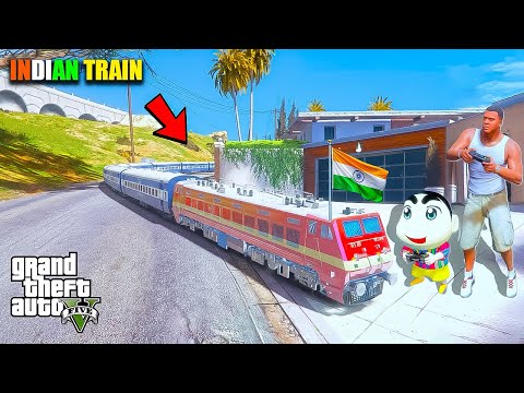 Franklin And Shinchan Make WORLD Longest India RC Train With The Help of SHINCHAN & CHOP GTA V!