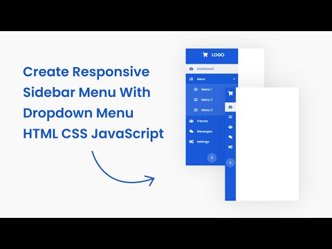 Create Responsive Sidebar Menu With Dropdown Menu | HTML CSS JavaScript